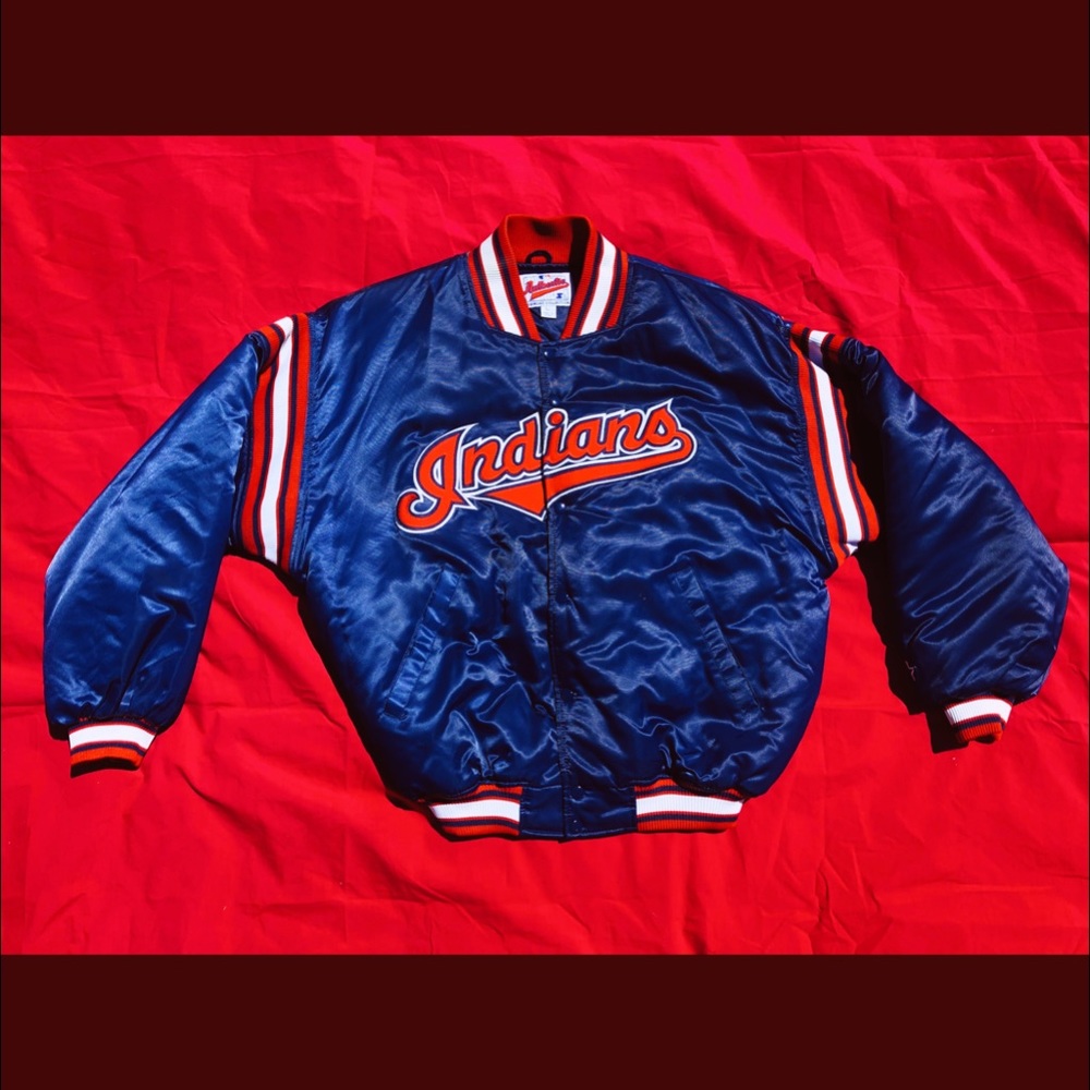 Authentic INDIANS STARTER Bomber MLB Jacket ❤️💙